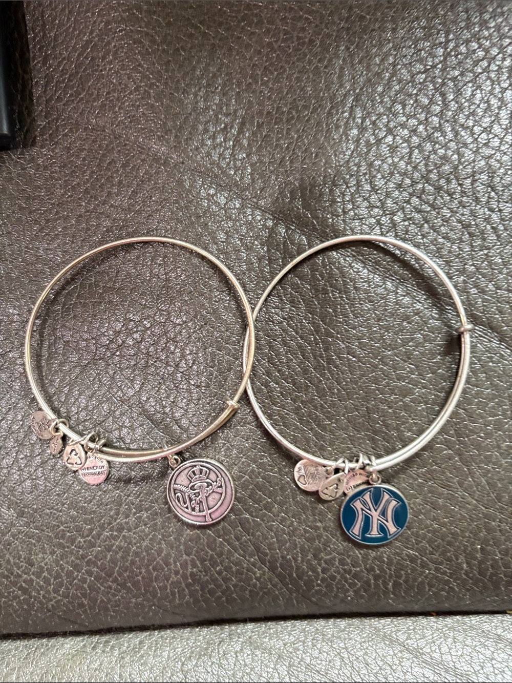 Alex and ani set of two NY Yankees bracelets